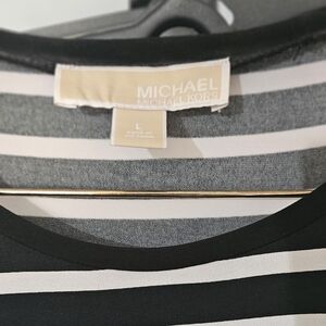 Micharl Kors Black and White Striped Dress